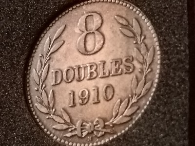 8 doubles 1910 (in capsula), stare aUNC+, Tiraj = 91.000, conservata [poze]. Discountde 10 % pentru achizitii cumulate de minimum 130 de lei. foto