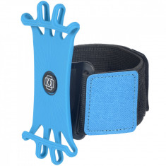 Husa Mbrands banderola telefon pentru brat/mana pentru alergat cu 360° rotire, Armband suport pentru brat smartphone jogging - Albastru