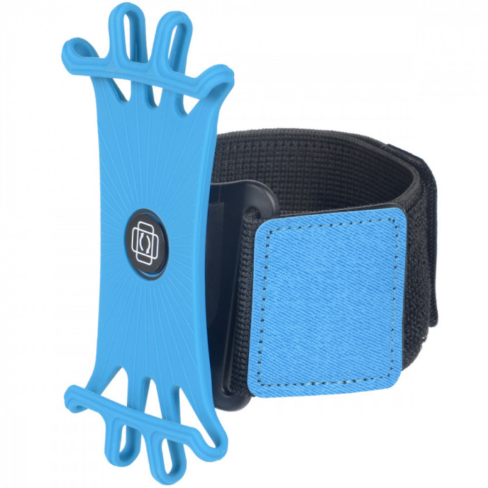 Husa Mbrands banderola telefon pentru brat/mana pentru alergat cu 360&deg; rotire, Armband suport pentru brat smartphone jogging - Albastru