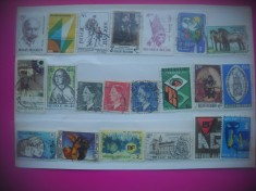HOPCT LOT NR 607 BELGIA -21 TIMBRE VECHI-STAMPILAT