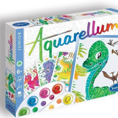 Aquarellum Junior Dinozauri - Tehnica sertisajului pe hartie velina