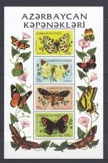 Azerbaijan - FLUTURI - Bloc MNH foto