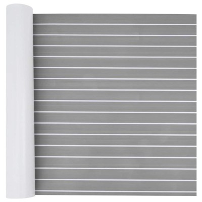 vidaXL Pardoseala autoadezivă gri deschis &amp;amp; alb 240x90 cm EVA Foam foto