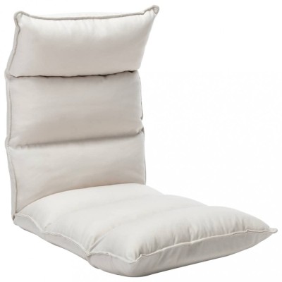 Gossi scaun de podea pliabil, crem, material textil foto