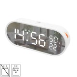 Ceas Digital cu Alarmă LED, Port USB, Termometru, Higrometru, Home LTC06, Afișaj Reglabil, Funcție Snooze, Design Modern