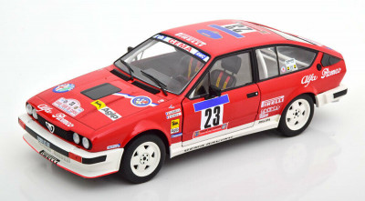 Macheta ALFA ROMEO GT V6 TOUR DE CORSE 1985 - Solido, scara 1/18, noua. foto