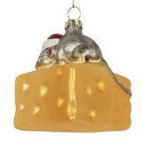 Cumpara ieftin Set 6 ornamente brad Craciun sticla multicolora 8x8x8 cm