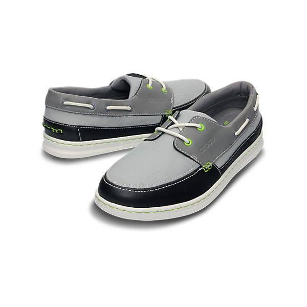 Pantofi Crocs Men&#039;s LoPro Canvas Boat Sneaker Negru - Black/Pearl White