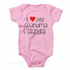 Body roz pentru fetite - I love grandma and grandpa (Marime Disponibila: 12-18