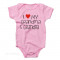 Body roz pentru fetite - I love grandma and grandpa (Marime Disponibila: 12-18