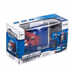 Robot tip Transformers, camion albastru, cu Lumina si sunet, ATU-088165
