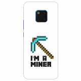 Husa compatibila cu Huawei Mate 20 Pro Silicon Gel Tpu Model Minecraft Miner