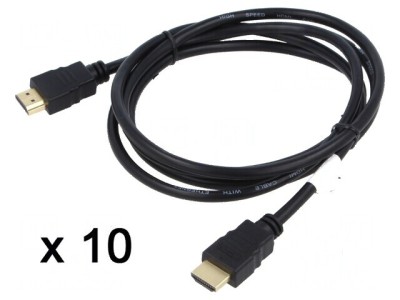Cablu HDMI PVC negru 1,8m foto