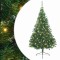 vidaXL Brad de Crăciun artificial pre-iluminat Verde 240 cm PVC 3397033