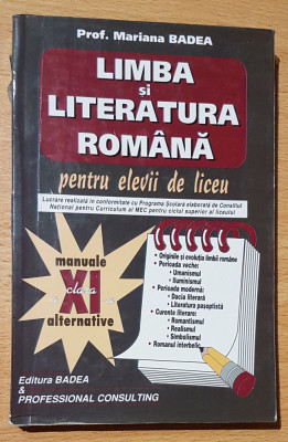 Limba si literatura romana clasa XI de Mariana Badea foto