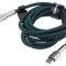Cablu USB C 2m verde 100W mufă duală