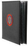 Premium Album cu stema Romaniei pe cotor si coperta frontala in placa metalica gravata