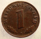 2.509 GERMANIA WWII 1 REICHSPFENNIG 1939 D, Europa, Bronz