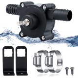 Mini Pompa pentru transfer lichide, conectare la bormasina sau autofiletanta, apa, ulei, motorina, plastic ABS, usor de instalat, neagra