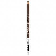 Note Cosmetique Natural Look creion pentru sprancene cu pensula 04 Deep Brown 1,08 g