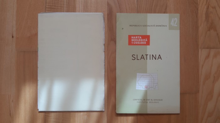 Harta geologica Slatina (1968) judetul Olt judetului geologie Oltenia
