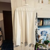 Cămașă bărbați albă cu imprimeu negru Shein mărimea 4XL &ndash; Stare excelentă