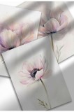 PF-SET12|Set de 3 postere cu flori pastelate, imprimeuri botanice pe p&acirc;nză &icirc;n acuarelă, artă murală florală minimalistă | 3 x A4 (21 x 29.7 cm) - PF-S
