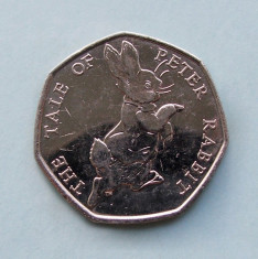 MAREA BRITANIE - 50 Pence 2017 - Peter Rabbit foto