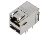 Conector RJ45 + USB A ecranat cu LED - 8 pini - BEL FUSE