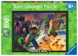 Puzzle 100 piese - Monstri Minecraft | Ravensburger
