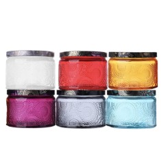 Set 6 lumanari parfumate Pufo Luxury in boluri elegante de sticla cu capac foto