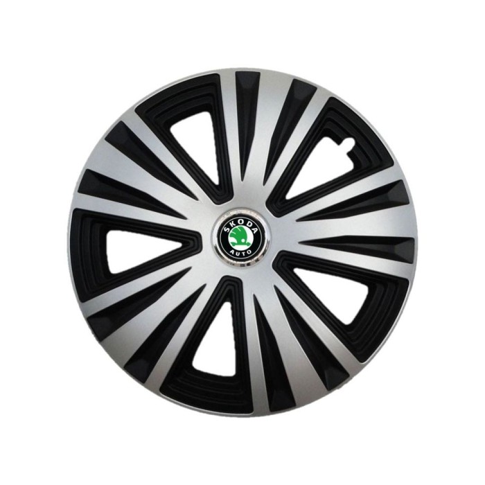 Set 4 Capace Roti potrivite jantelor de 15 inch, pentru Skoda, model Glory Mix