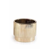 Cumpara ieftin Vaza flori ceramica aurie &Oslash; 10,5 x 8,5 H