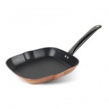 Tigaie tip grill, Strend Pro MagicHome Copper Line, 28cm, cupru si otel emailat