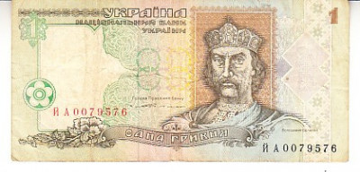 M1 - Bancnota foarte veche - Ucraina - 1 grivna - 1994 foto