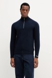 Pepe Jeans pulover din amestec de l&acirc;nă culoarea bleumarin, light, cu turtleneck, PM7000012