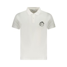 Trussardi Tricou polo barbati, cu imprimeu grafic, Regular fit, Alb, S