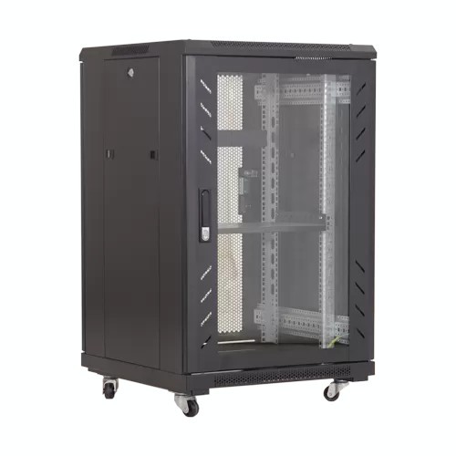 Rack podea 18U 19&#039; 600x800, negru - ASYTECH Networking ASY-18U-6080E