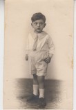 QW18 57 - Fotografie foarte veche - Baietel - anii 1930, Alb-Negru, Romania 1900 - 1950, Etnografie
