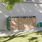 Suport pentru busteni verde 234x45x100 cm otel galvanizat GartenMobel Dekor, vidaXL