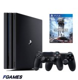 Consola Sony Playstation 4 Pro Ps4 1tb + Doua Controllere + Star Wars Battlefront PlayStation 4, Second-Hand