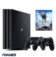Consola Sony Playstation 4 Pro Ps4 1tb + Doua Controllere + Star Wars Battlefront PlayStation 4, Second-Hand