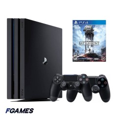 Consola Sony Playstation 4 Pro Ps4 1tb + Doua Controllere + Star Wars Battlefront PlayStation 4, Second-Hand