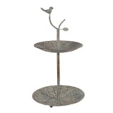 Cumpara ieftin Platou supraetajat fier maro verde &Oslash; 26x48 cm