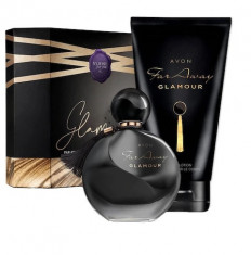 Set 2 prod. Apa parfum Far Away Glamour si Lot. corp in cutie-Avon foto