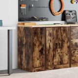 vidaXL Dulap de depozitare pentru garaj stejar afumat 30x51x85 cm
