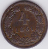 Austria 4 Kreuzer 1861 A Viena, Europa, Cupru (arama)