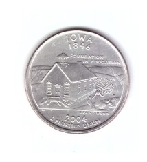 Moneda SUA 25 centi/quarter dollar 2004 P, Iowa 1846, stare buna, curata