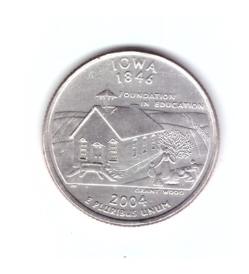 Moneda SUA 25 centi/quarter dollar 2004 P, Iowa 1846, stare buna, curata foto