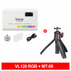 Unzi VL120 RGB Mini lumină video LED 2500K-9000K Lumină de completare a fotograf